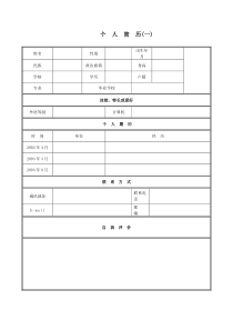 求职个人简历各种版面