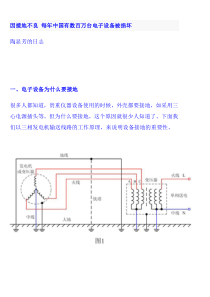 因接地不良 每年中国有数百万台电子设备被损坏