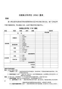 功能独立性评定量表