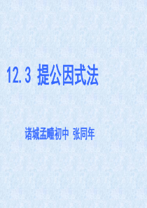 12.3-用提公因式法分解因式(青岛版)张同年--