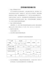 足球训练年度训练计划