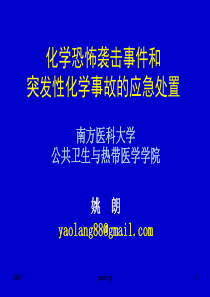 2012化学恐怖袭击事件和突发性化学事故的应急处置