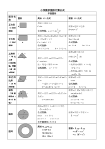 小学数学图形计算公式大全