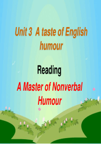 必修四-unit3-A-taste-of-English-humour-Reading课件