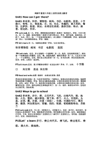 最新PEP7六年级上册英语课文翻译