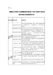 国家电子信息产业调整和振兴规划中电子信息产业技...