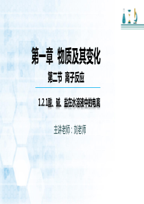 高中化学人教版必修一(2019版)第一章-第二节-第一课时-离子反应(共29张PPT)