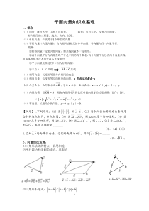 高三一轮复习平面向量知识点整理