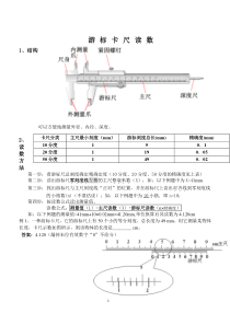 螺旋测微器游标卡尺读数练习题