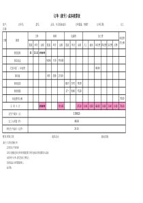 订单款号成本核算表样板