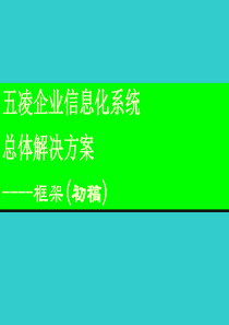 企业信息化系统总体解决方案