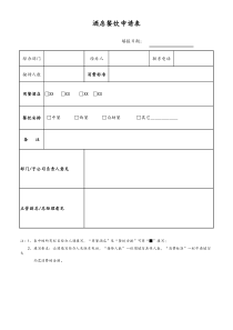 [房地产]酒店餐饮申请表