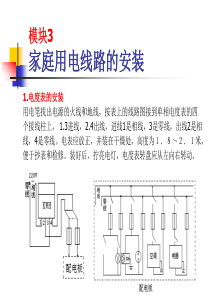 项目二模块3家庭用电线路安装ppt-浙江工贸职业技术学