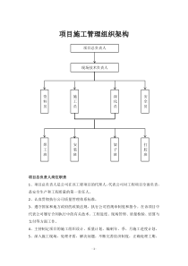 项目施工管理组织架构