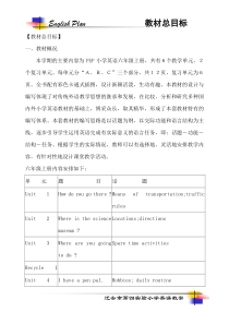 pep-新六年级教案总目标