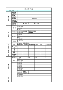 商业市调表