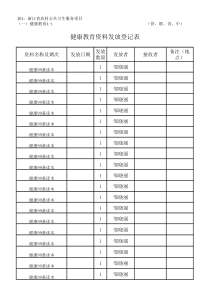 健康教育资料发放登记表