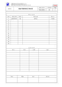 质量环境管理体系管理手册