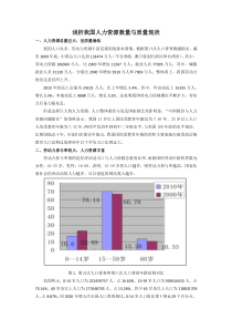 我国人力资源的数量情况