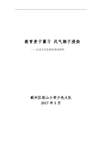 先进少先大队集体事迹材料