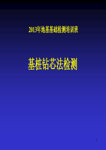 桩基础钻芯法技术培训教材