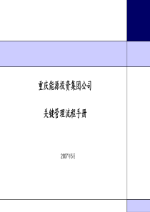 重庆能投集团三期报告-管理流程手册final