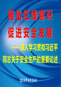 强化红线意识-促进安全发展——深入学习贯彻习近平同志关于安全生产的重要论述.