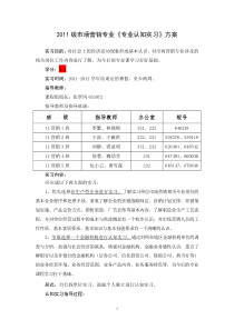 市场营销专业认知实习方案6.15