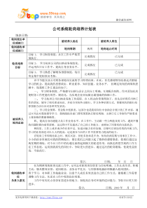 公司系统轮岗培养计划表