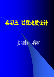 实习五勘探地质设计