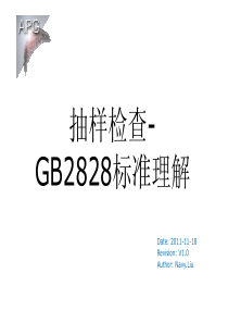 抽样检查-GB2828标准理解