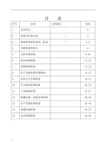 食品加工厂管理手册(DOC 36页)