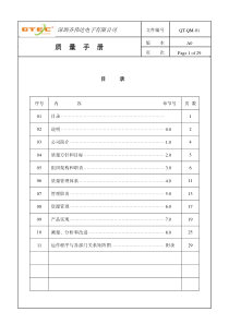 齐伟达公司《ISO内控--质量手册》