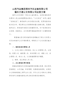 公交公司运营方案