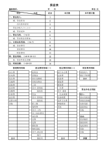 酒店财务报表(会计)