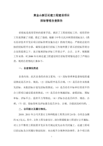 工程项目招标自查自纠报告