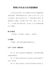 铁塔公司企业文化价值观解读