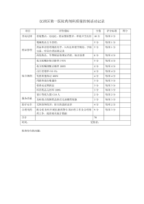 药剂科质量控制活动记录