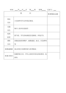 学校安全工作日志 (1)