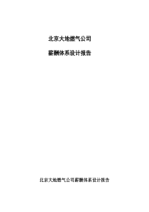 北京大地燃气公司薪酬体系设计报告(DOC 21页)