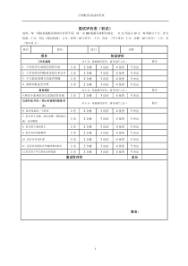 面试评价表