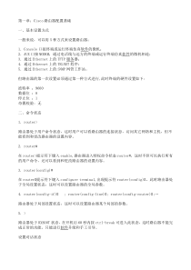 cisco配置命令基础