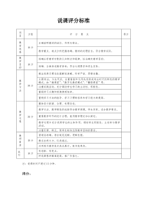 教师招聘面试评分标准