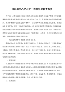 中心完小关于违规补课自查报告