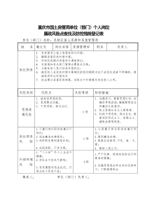 个人廉政风险点