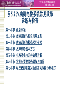 521发动机电控系统的检查与诊断方法与程序