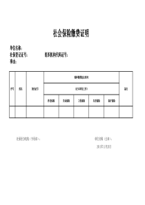 社保缴费证明(个人版)格式