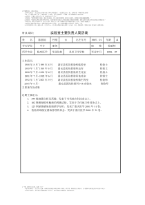 PCR实验室工作人员简历表