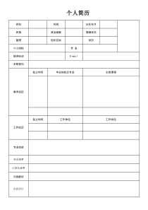 医师个人简历模板(简洁版)