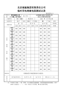 绝缘电阻测试记录表6新